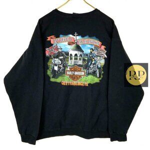 HarleyDavidson Black American Eagle sweatshirt shirt y2k